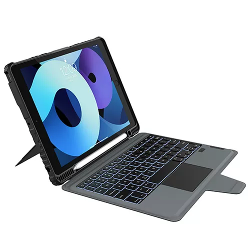 Apple iPad 10.2 8th Gen (2020) tablet skal, fodral svart NILLKIN BUMPER COMBO KEYBOARD (BACKLIT VERSION)