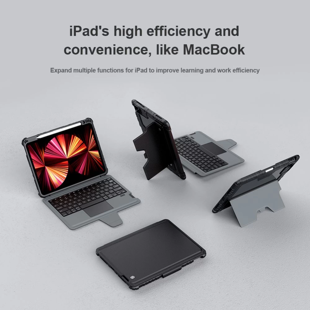 Apple iPad Air 10.9 (2020) tablet skal, fodral svart NILLKIN BUMPER COMBO KEYBOARD