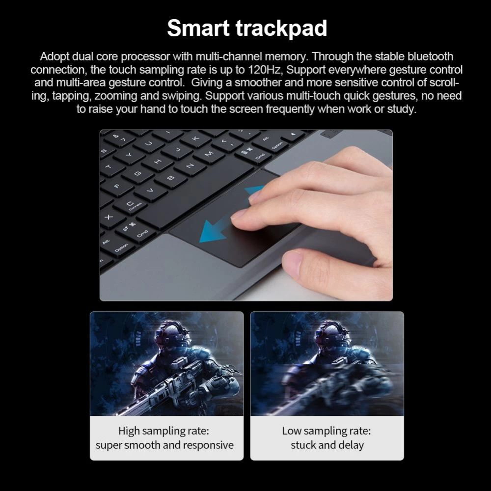 Apple iPad Air 10.9 (2020) tablet skal, fodral svart NILLKIN BUMPER COMBO KEYBOARD