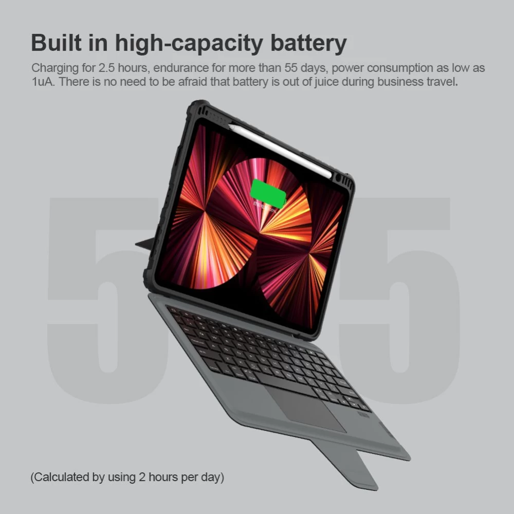 Apple iPad Air 10.9 (2020) tablet skal, fodral svart NILLKIN BUMPER COMBO KEYBOARD