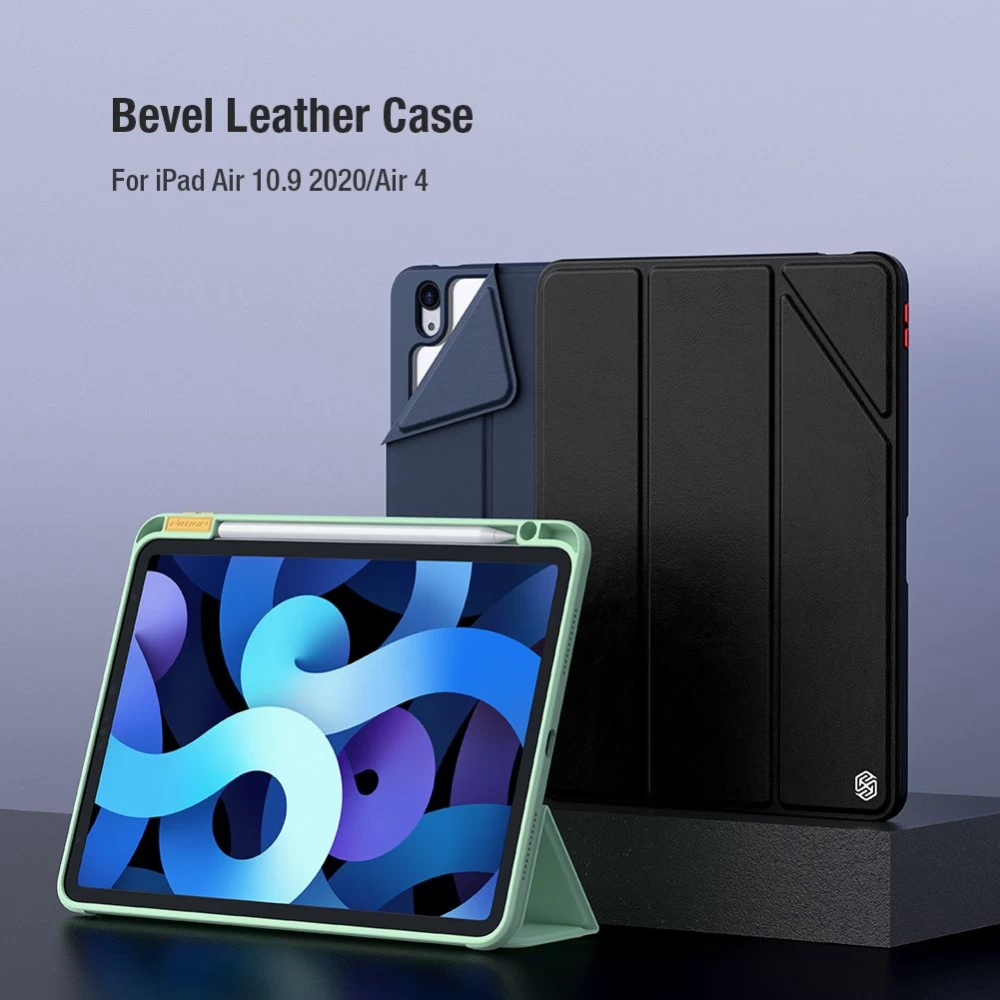 Apple iPad Air 10.9 (2020) tablet skal, fodral grön Nillkin Bevel Leather  2020/Air 4