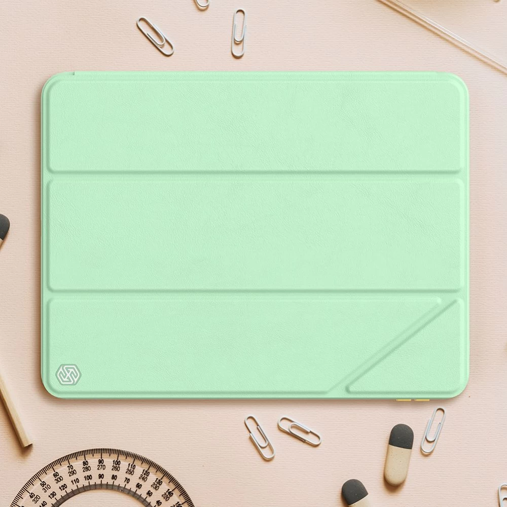 Apple iPad Air 10.9 (2020) tablet skal, fodral grön Nillkin Bevel Leather  2020/Air 4