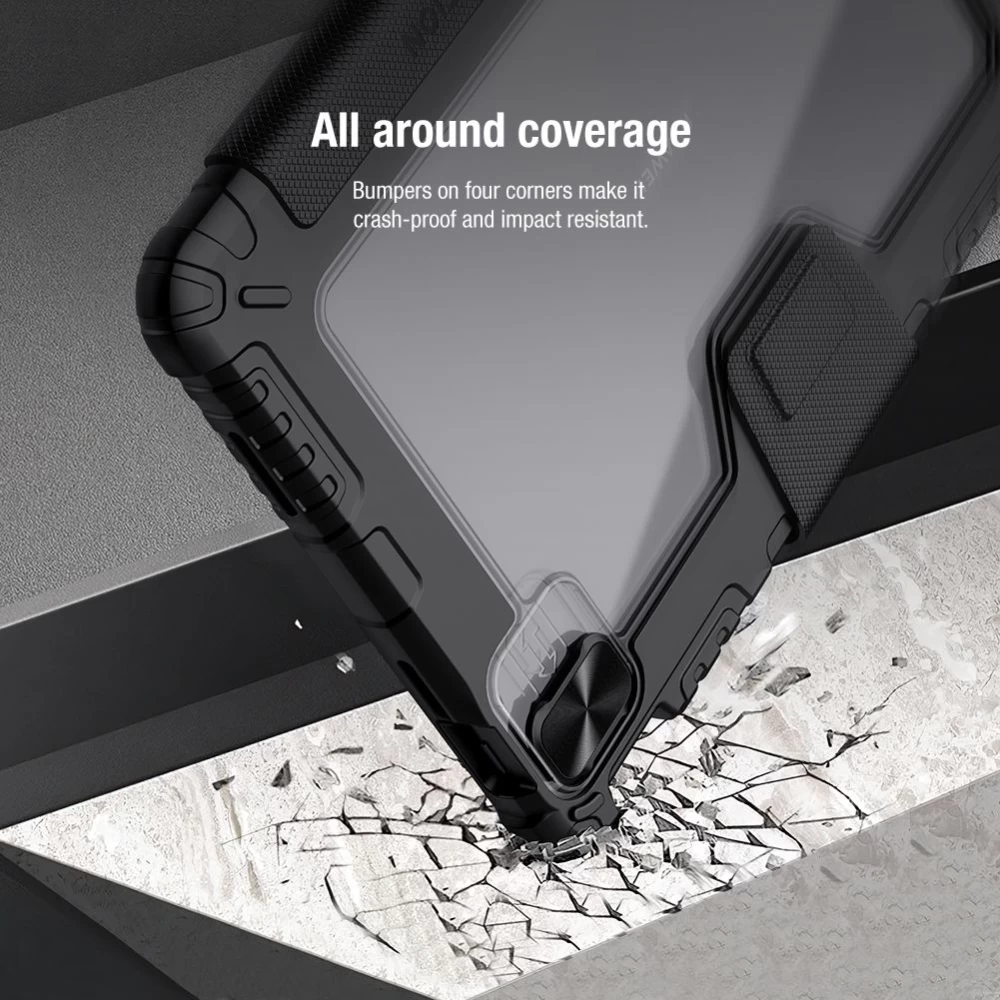 Huawei MatePad Pro 10.8 (2021) tahvelarvuti ümbris must Nillkin Bumper Leather  Mate Pad 2021