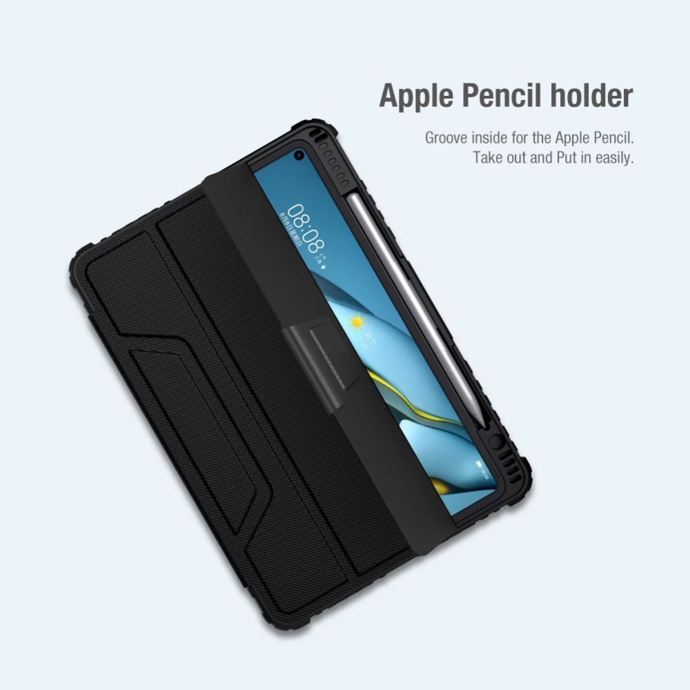 Huawei MatePad Pro 10.8 (2021) tahvelarvuti ümbris must Nillkin Bumper Leather  Mate Pad 2021
