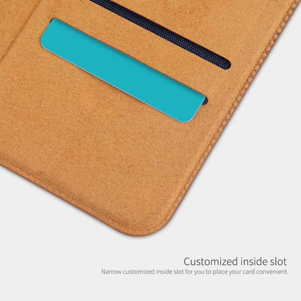Huawei P50 dėklas rudas Nillkin Qin Leather 