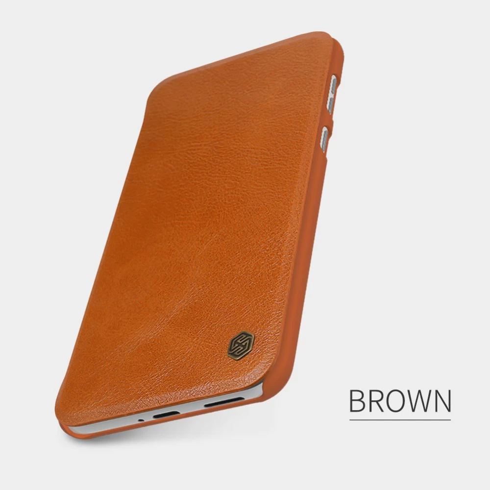 Huawei P50 dėklas rudas Nillkin Qin Leather 