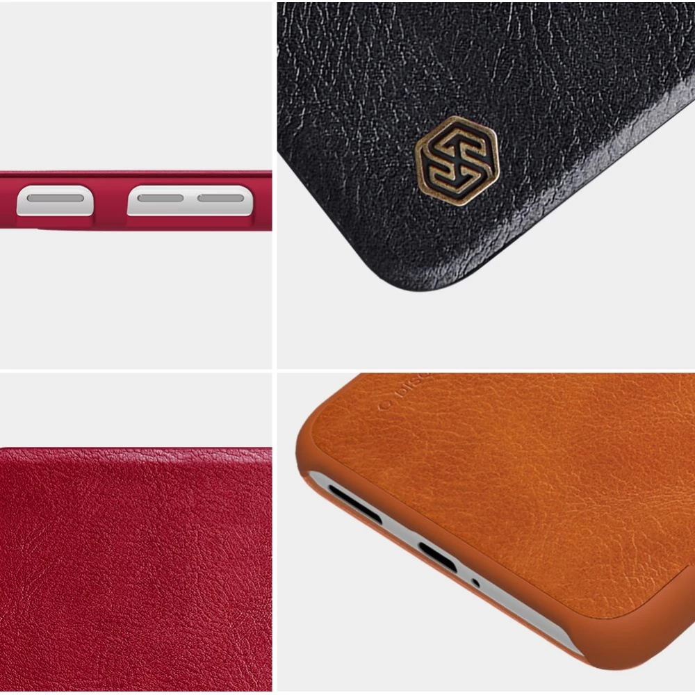Huawei P50 dėklas Juoda Nillkin Qin Leather 