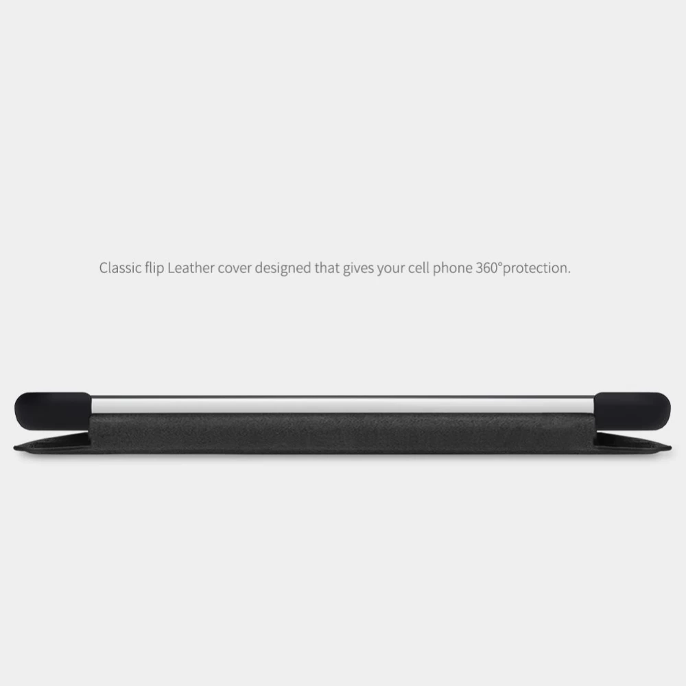 Huawei P50 dėklas Juoda Nillkin Qin Leather 