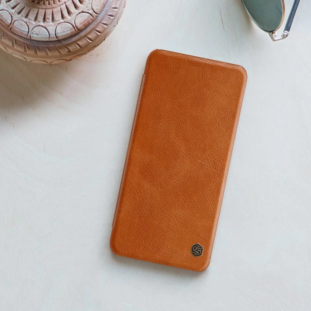 Huawei P50 dėklas Juoda Nillkin Qin Leather 