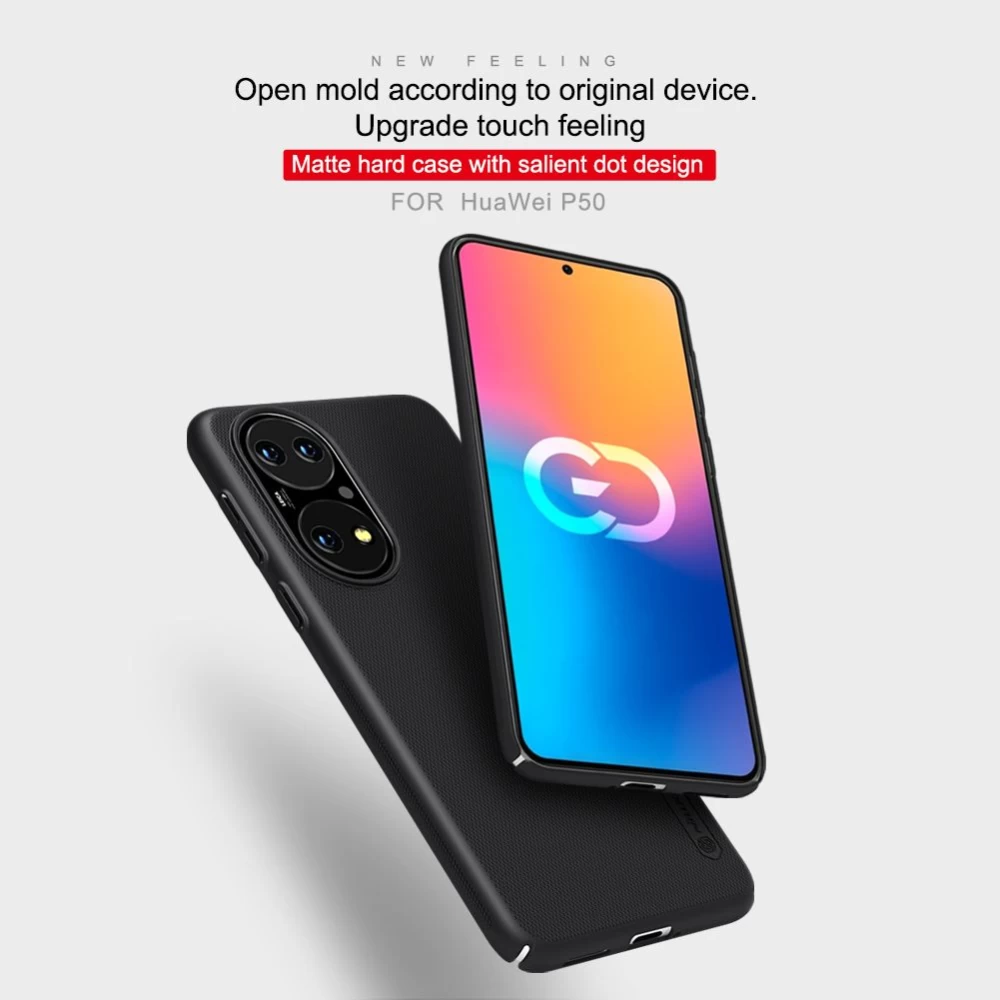 Huawei P50 dėklas mėlyna Nillkin Super Frosted Shield 