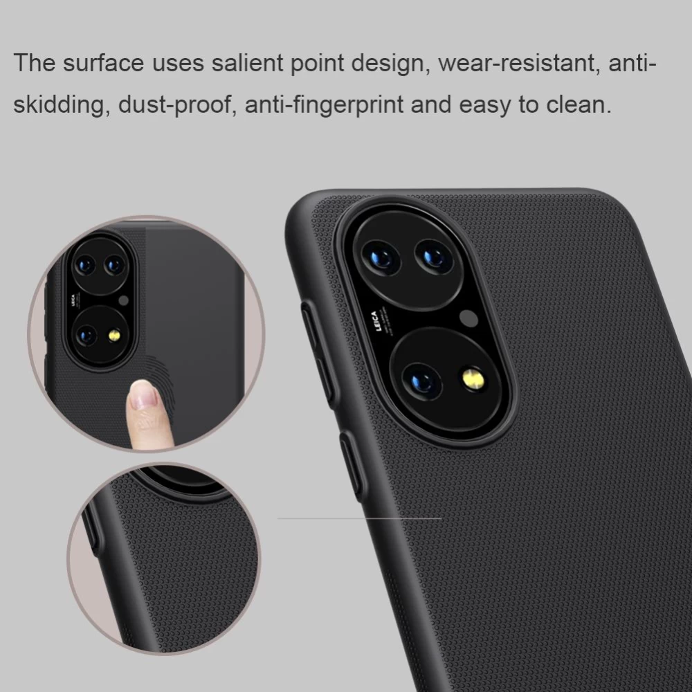 Huawei P50 dėklas mėlyna Nillkin Super Frosted Shield 