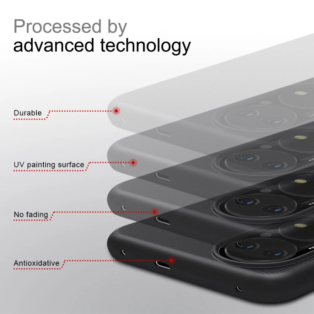 Huawei P50 dėklas mėlyna Nillkin Super Frosted Shield 