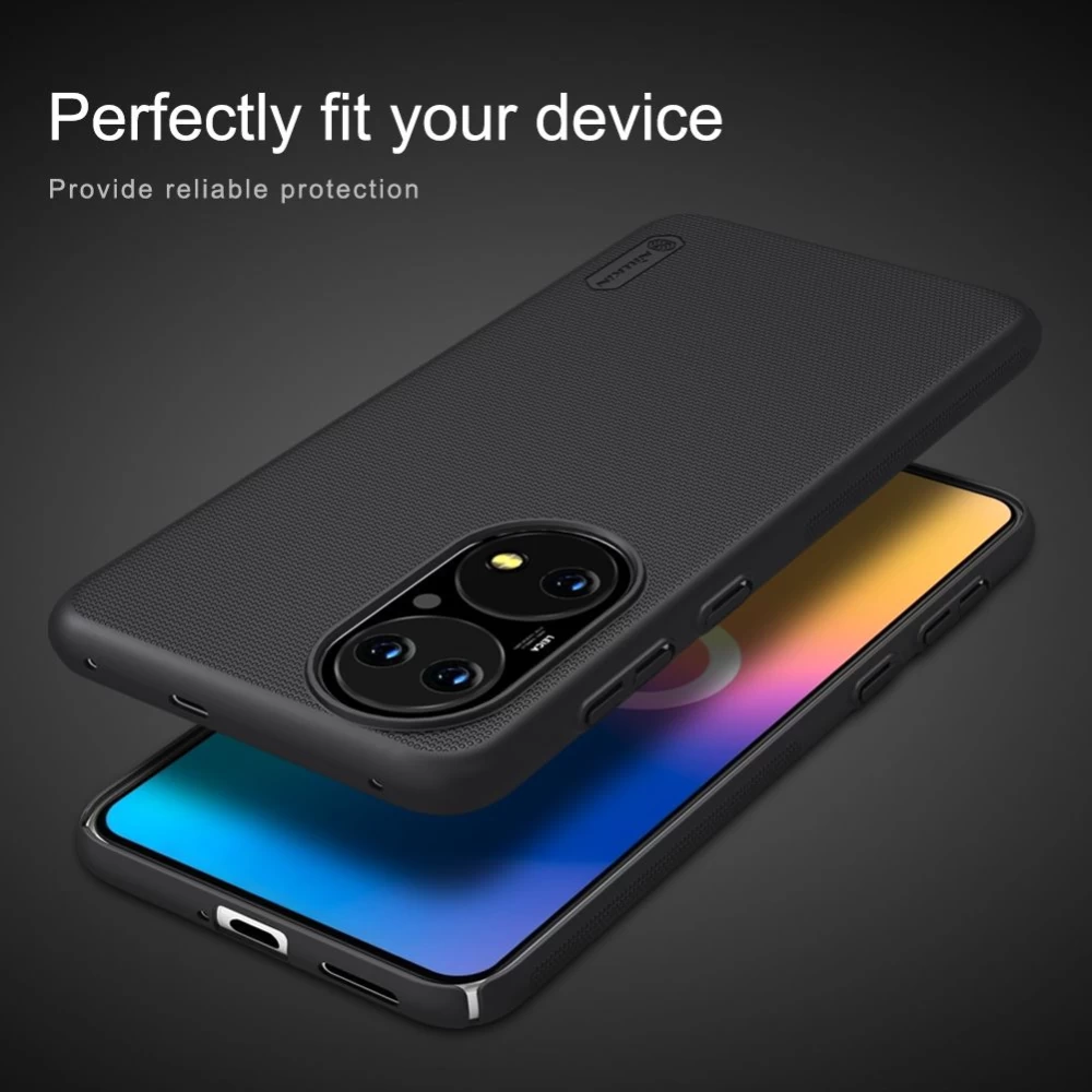 Huawei P50 dėklas mėlyna Nillkin Super Frosted Shield 