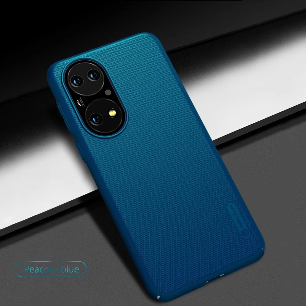 Huawei P50 dėklas mėlyna Nillkin Super Frosted Shield 