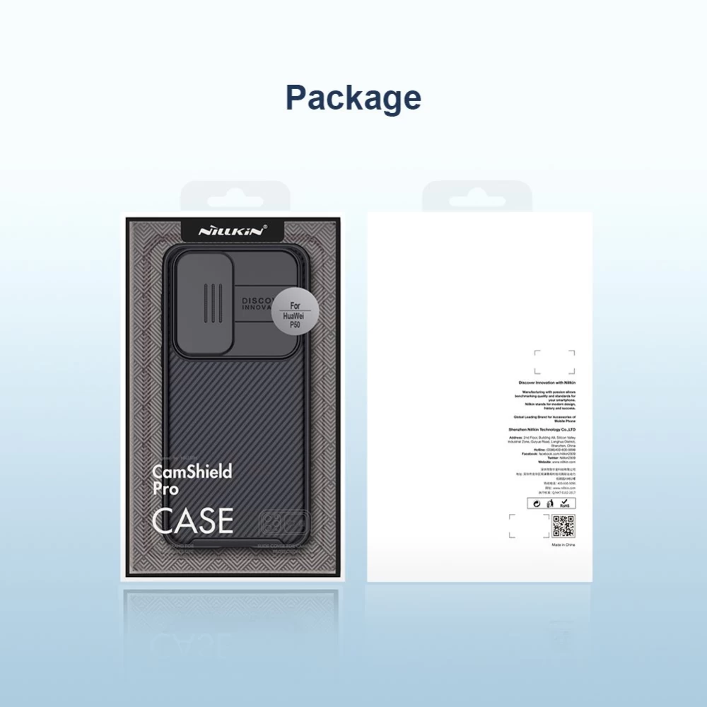 Huawei P50 dėklas mėlyna Nillkin CamShield PRO 