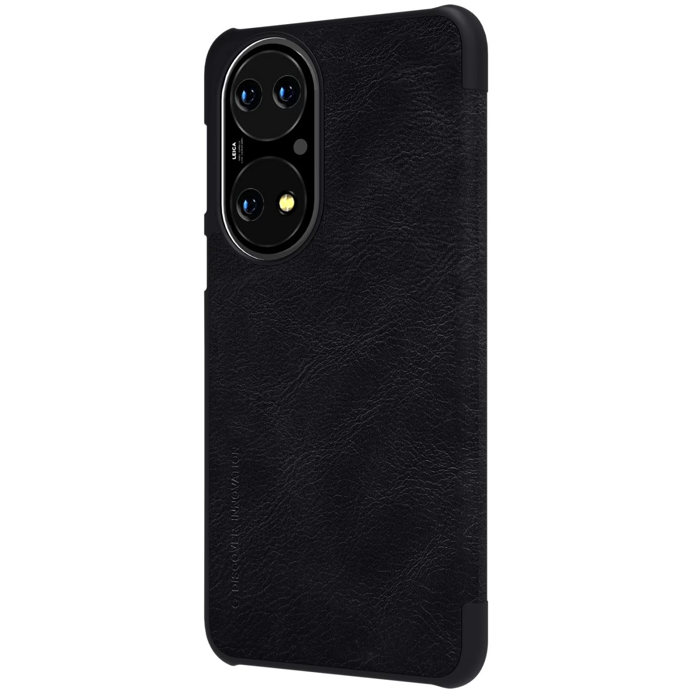 Huawei P50 dėklas Juoda Nillkin Qin Leather