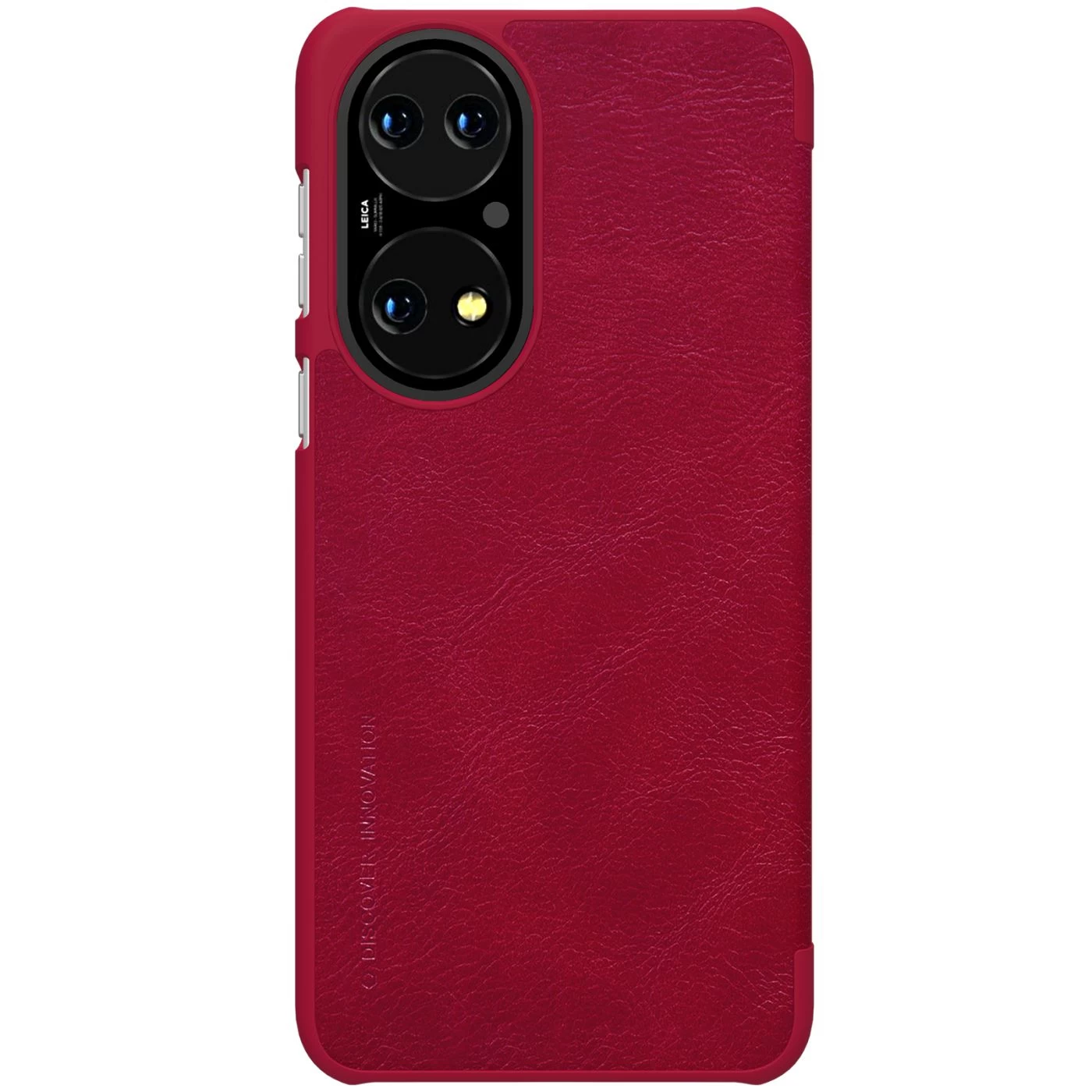Huawei P50 dėklas raudonas Nillkin Qin Leather