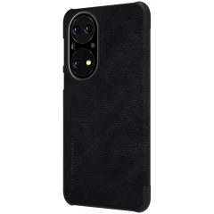 Huawei P50 dėklas Juoda Nillkin Qin Leather 