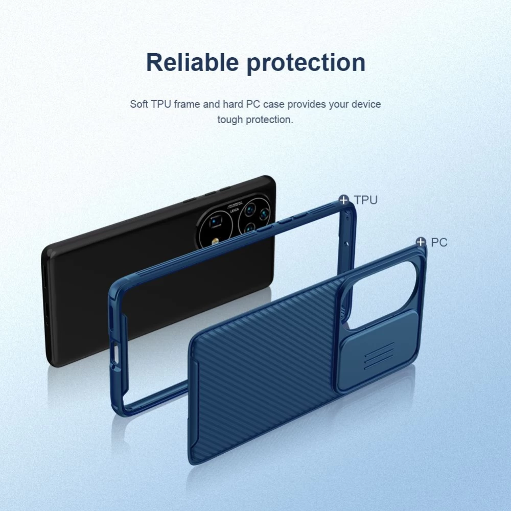 Huawei P50 Pro ümbris sinine Nillkin CamShield 