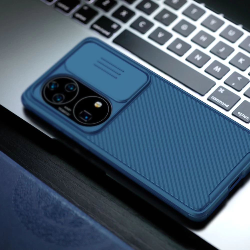 Huawei P50 Pro ümbris sinine Nillkin CamShield 