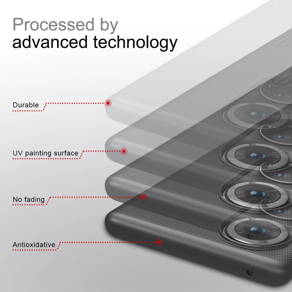 Honor 50 Pro ümbris punane Nillkin Super Frosted Shield 