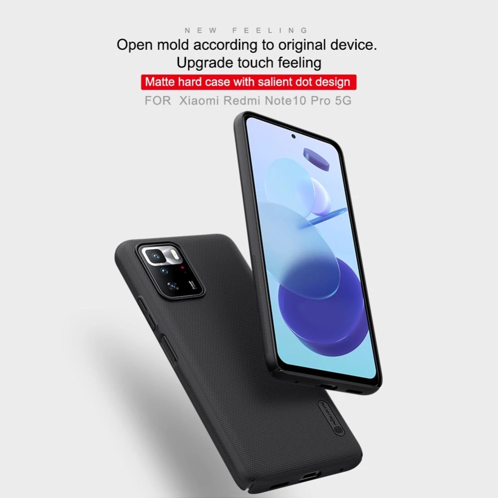 Xiaomi RedMi Note 10 Pro 5G dėklas mėlyna Nillkin Super Frosted Shield 