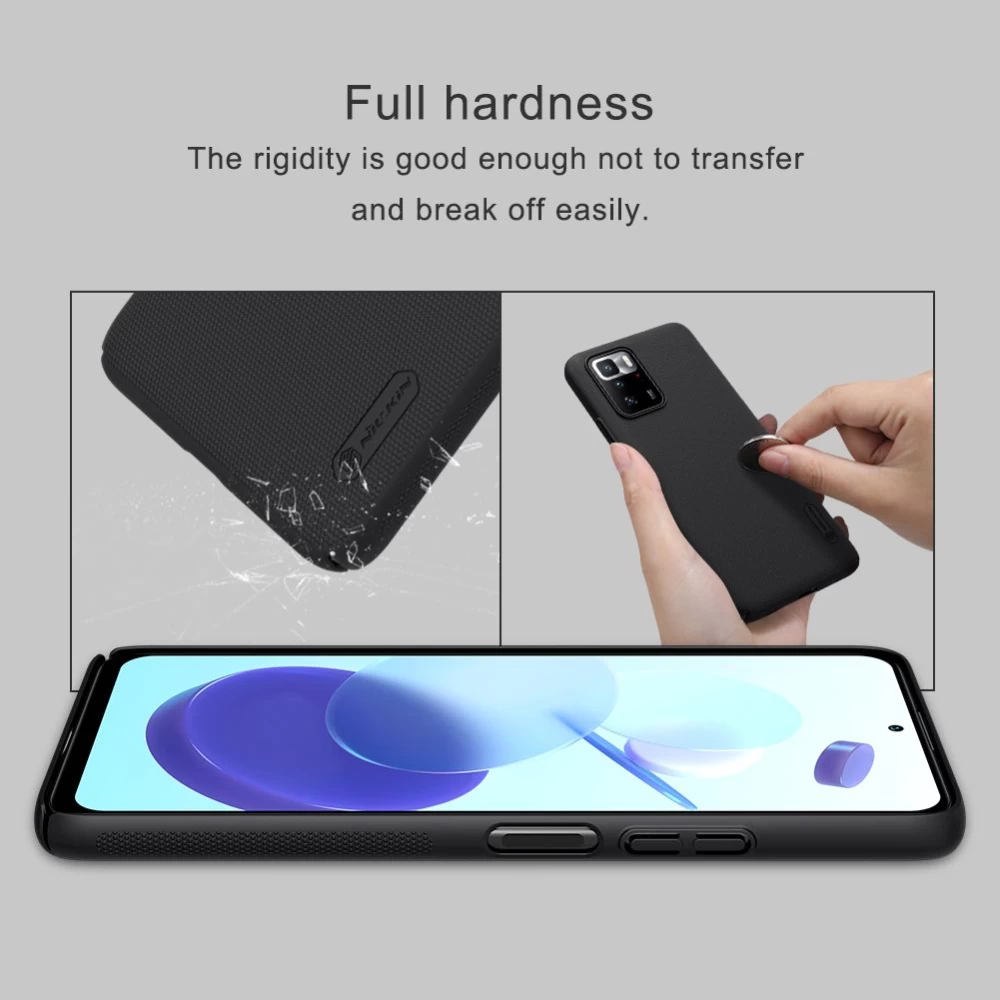 Xiaomi RedMi Note 10 Pro 5G dėklas mėlyna Nillkin Super Frosted Shield 