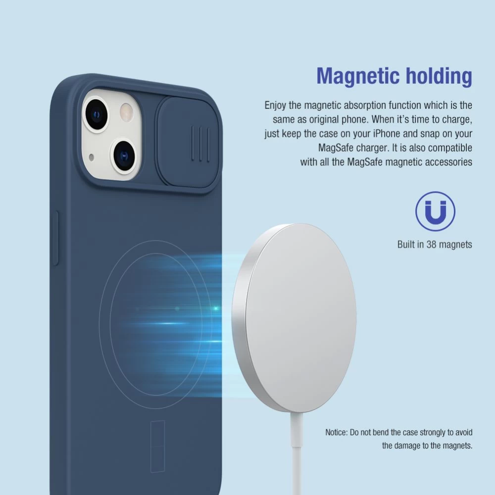 Apple iPhone 13 case  Nillkin CamShield Silky Magnetic Silicon