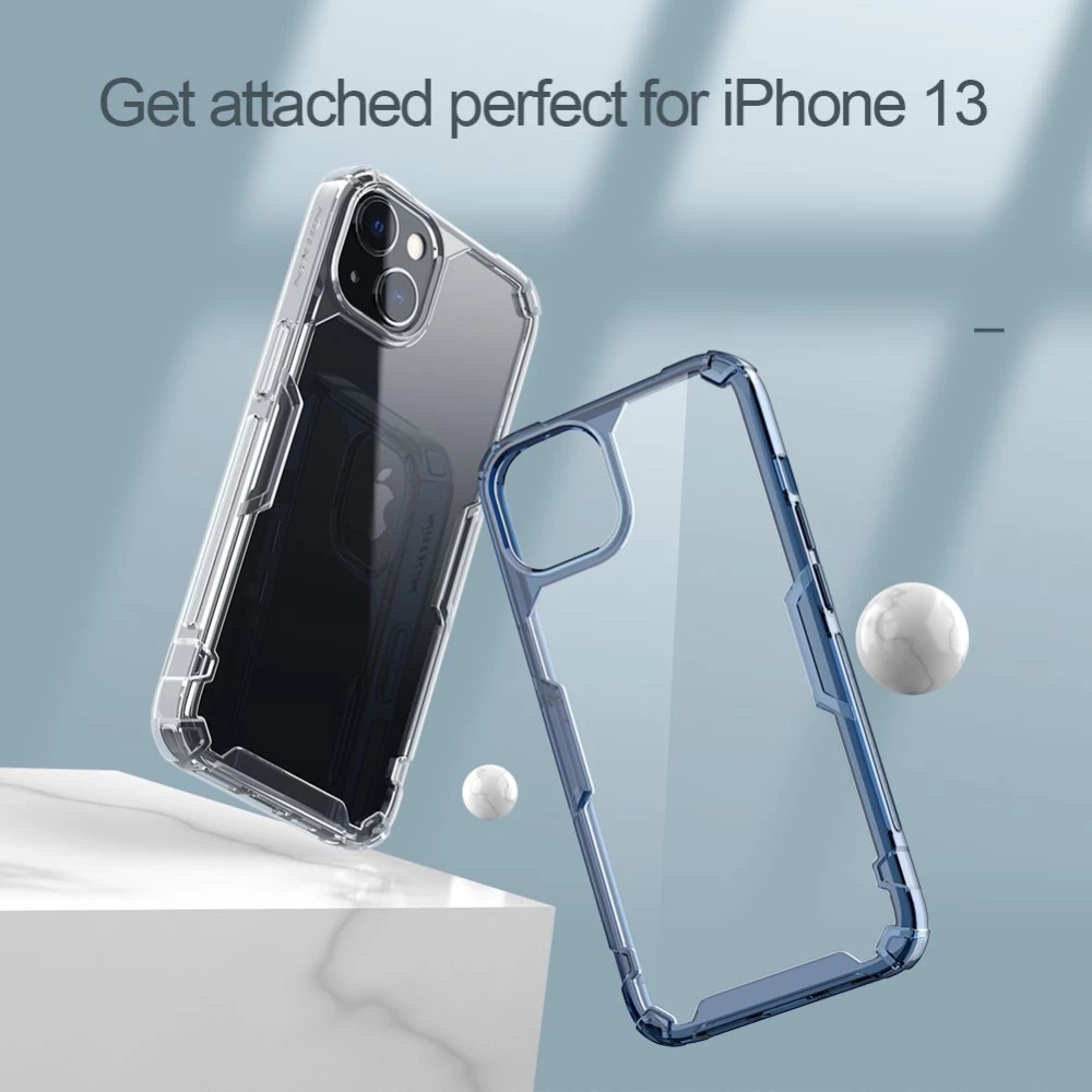 Apple iPhone 13 case translucent blue Nillkin TPU PRO 
