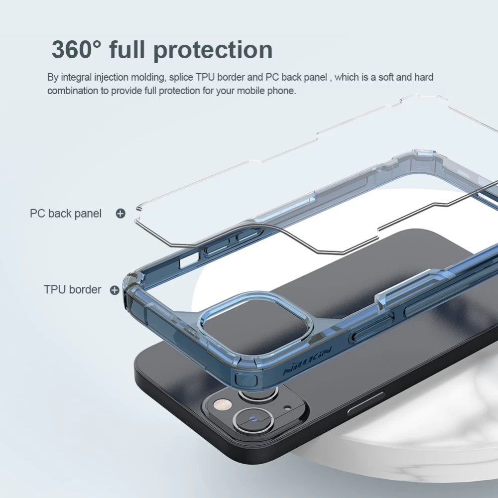 Apple iPhone 13 case translucent blue Nillkin TPU PRO 