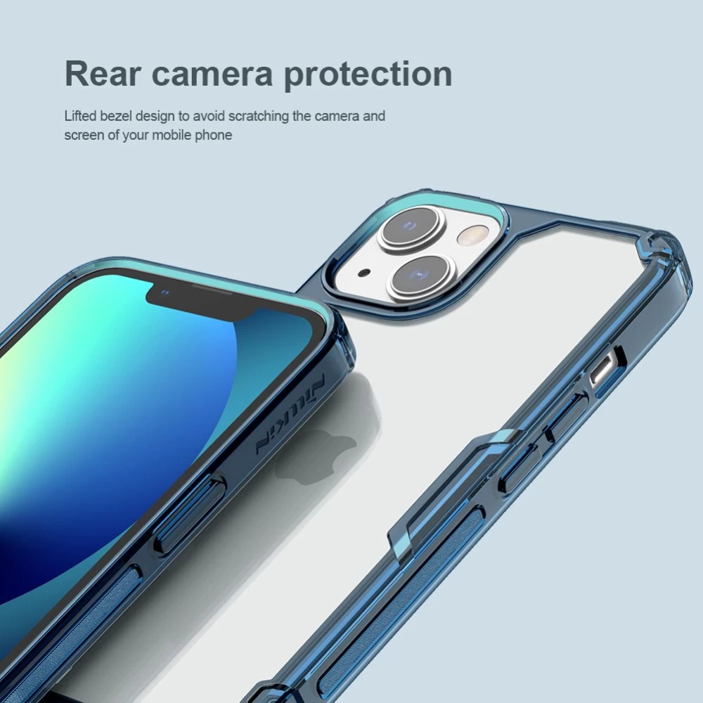 Apple iPhone 13 case translucent blue Nillkin TPU PRO 