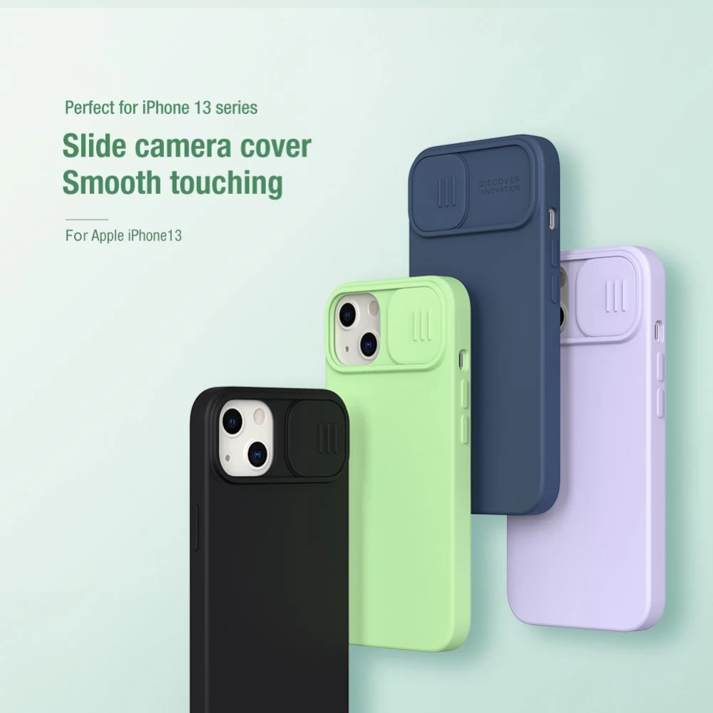 Apple iPhone 13 case green Nillkin CamShield Silky Silicon 