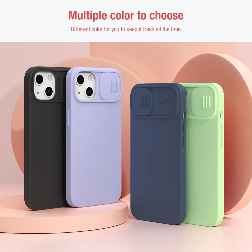Apple iPhone 13 case green Nillkin CamShield Silky Silicon 