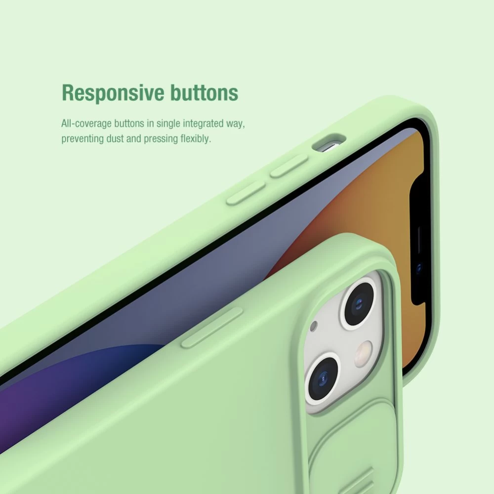 Apple iPhone 13 vāciņš zaļš Nillkin CamShield Silky Magnetic Silicon 