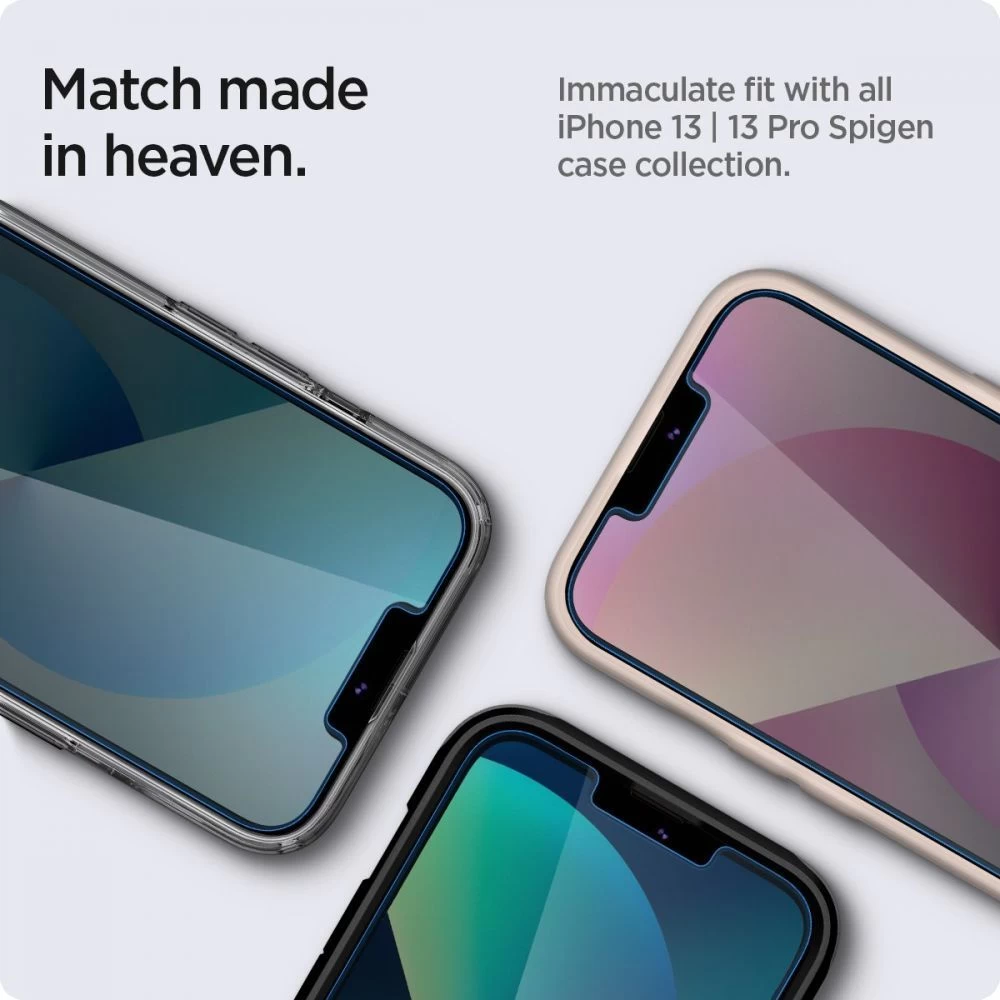 Apple iPhone 13 защитное стекло  SPIGEN GLAS.TR ”EZ FIT” PRIVACY 2-PACK