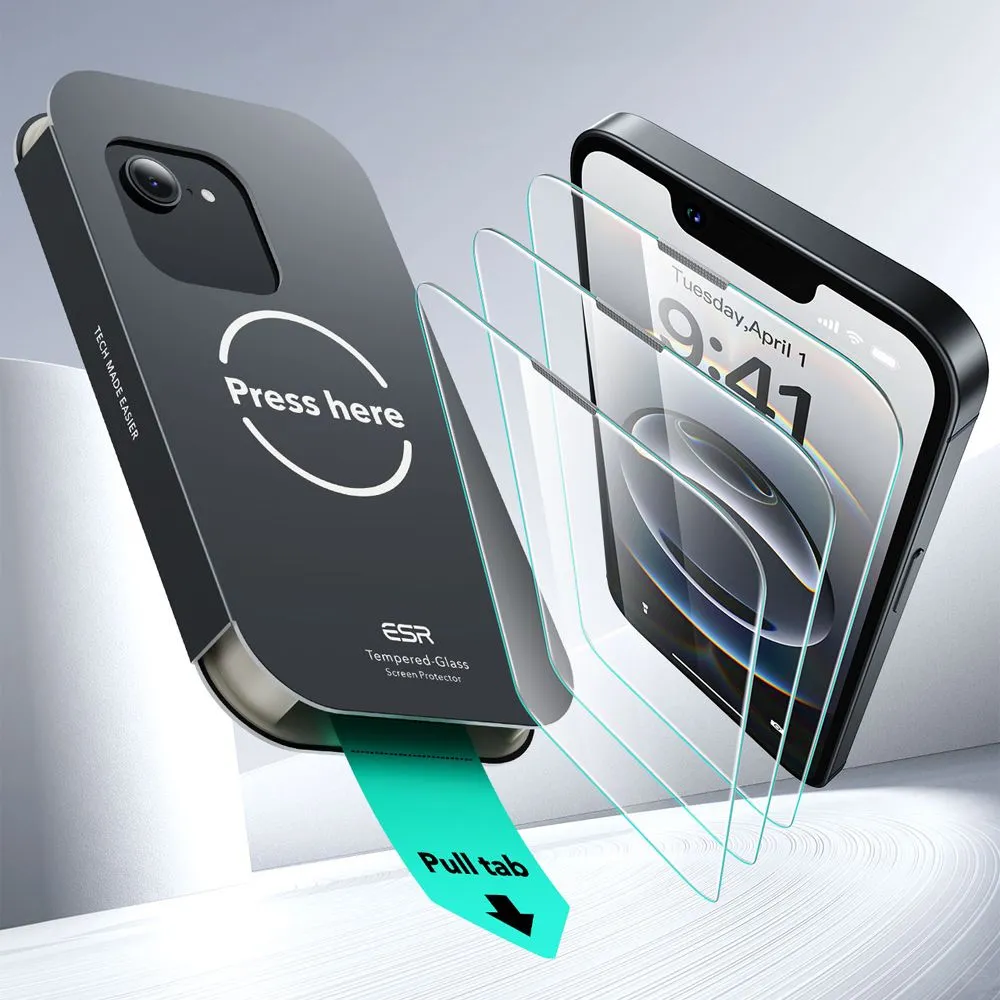 Apple iPhone 13 Tempered glass  ESR ULTRAFIT TEMPERED GLASS 2-PACK