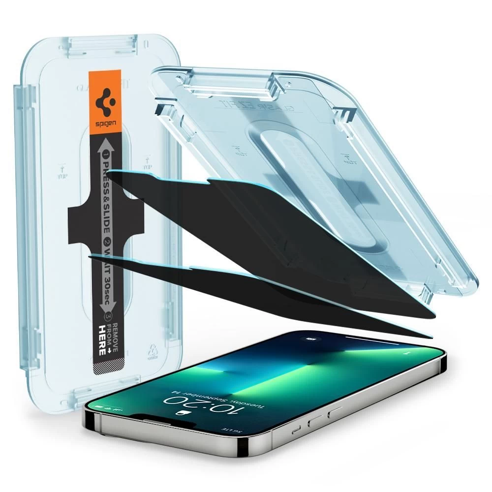 Apple iPhone 13 защитное стекло SPIGEN GLAS.TR ”EZ FIT” PRIVACY 2-PACK