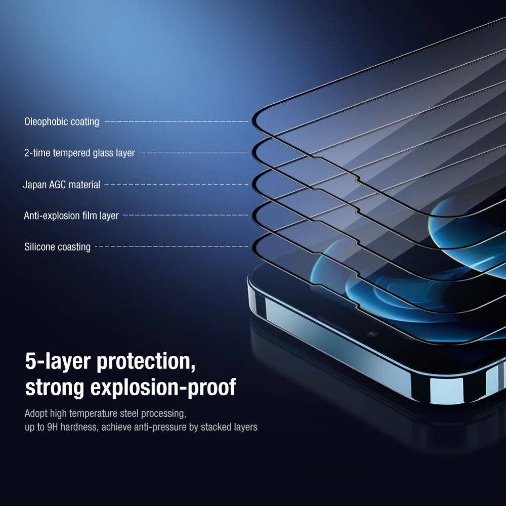 Apple iPhone 13 Pro skärmskydd  Nillkin 2-in-1 HD Full Screen/Camera Tempered Glass