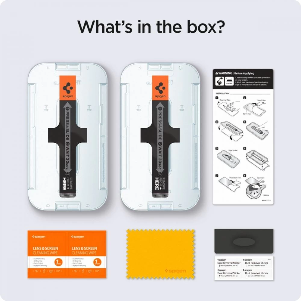 Apple iPhone 13 Pro skärmskydd  SPIGEN GLAS.TR ”EZ FIT” PRIVACY 2-PACK