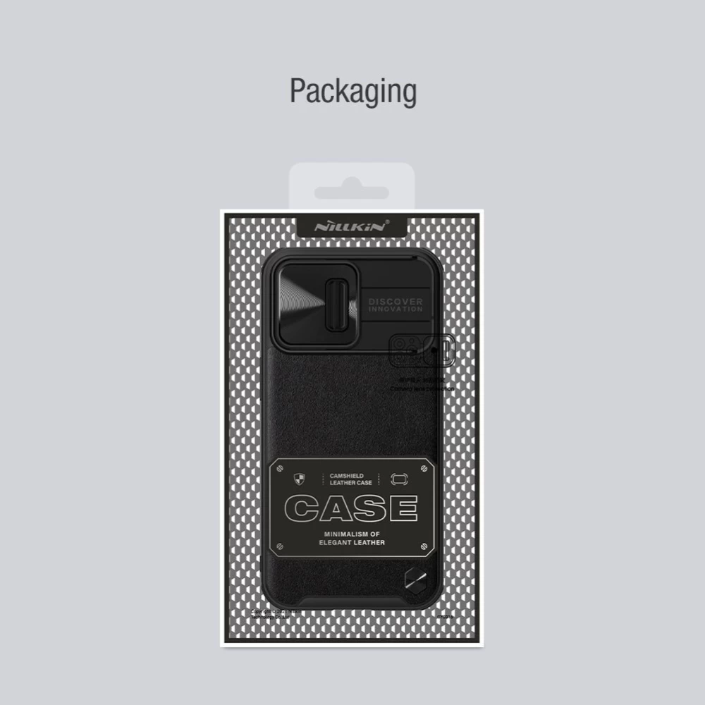 Apple iPhone 13 Pro ümbris must Nillkin CamShield Leather 