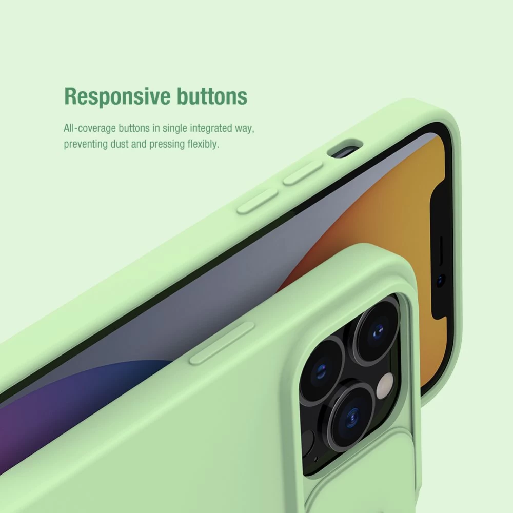 Apple iPhone 13 Pro ümbris must Nillkin CamShield Silky Silicon 