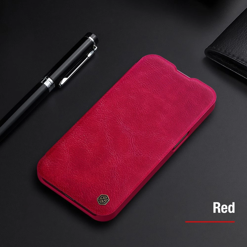 Apple iPhone 13 Pro case black Nillkin Qin Leather 