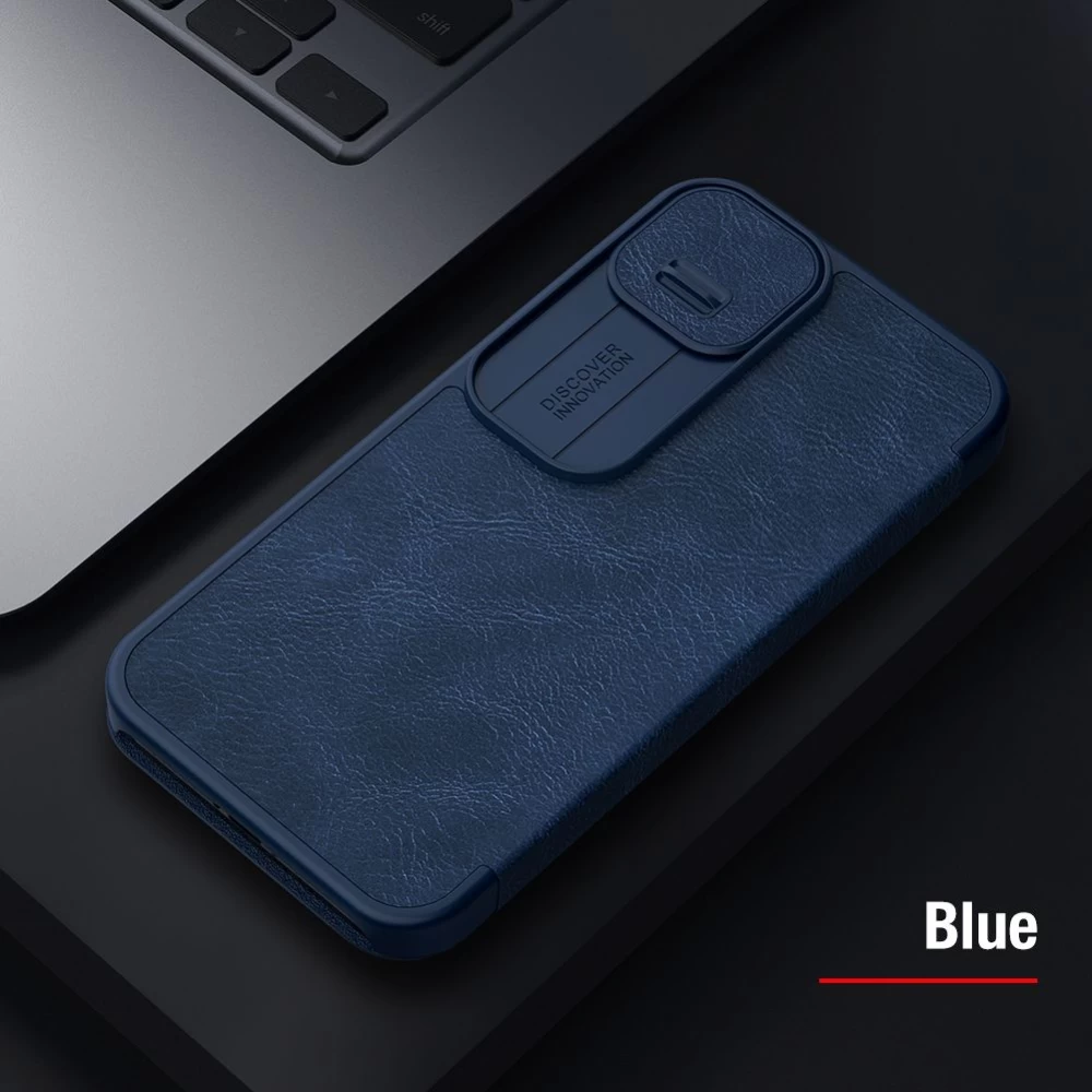 Apple iPhone 13 Pro case black Nillkin Qin Leather 