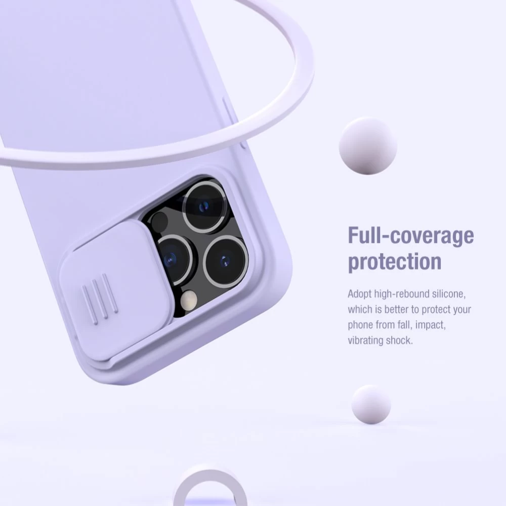 Apple iPhone 13 Pro case green Nillkin CamShield Silky Silicon 