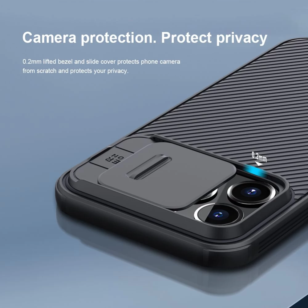 Apple iPhone 13 Pro case blue Nillkin CamShield 