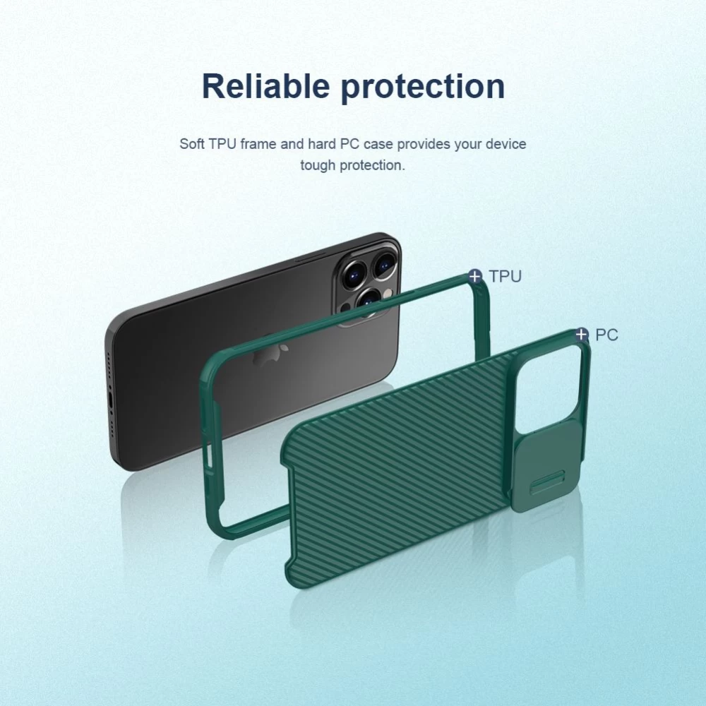 Apple iPhone 13 Pro case blue Nillkin CamShield 