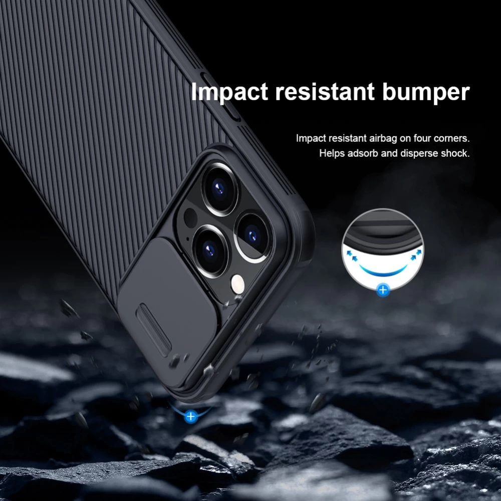 Apple iPhone 13 Pro case blue Nillkin CamShield 