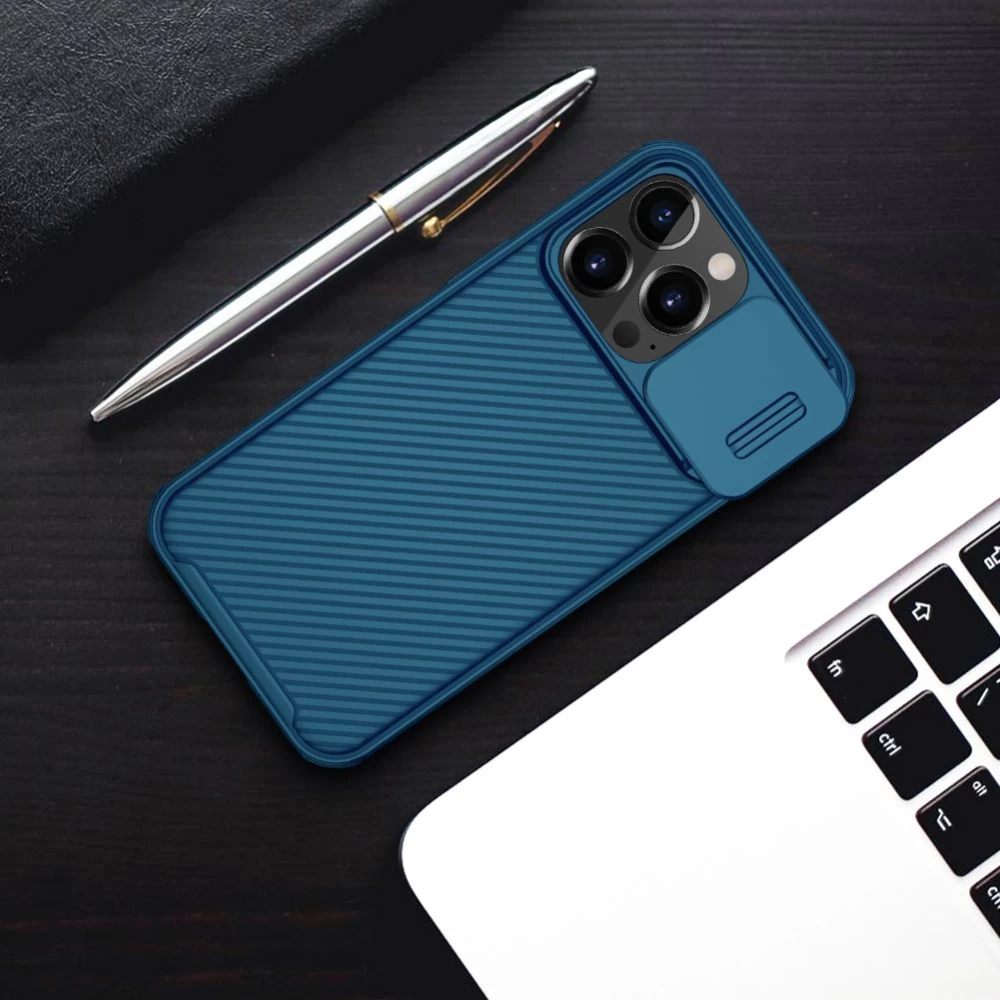 Apple iPhone 13 Pro case blue Nillkin CamShield 