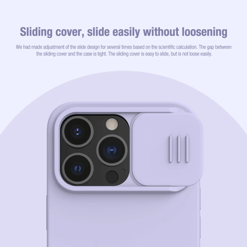Apple iPhone 13 Pro ümbris sinine Nillkin CamShield Silky Magnetic Silicon 