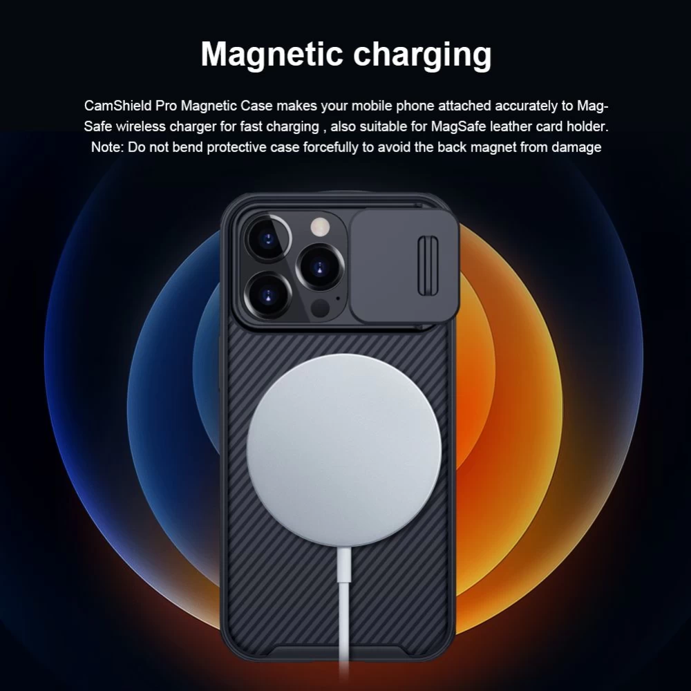 Apple iPhone 13 Pro ümbris sinine Nillkin CamShield Magnetic 